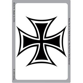 Eagle Emblems DC0170 Sticker-Iron Cross (3"x4-1/4")