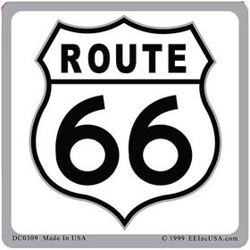 Eagle Emblems DC0309 Sticker-Route 66 (3"x4-1/4")