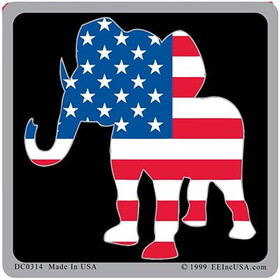 Eagle Emblems DC0314 Sticker-Party,Republican (3"x4-1/4")