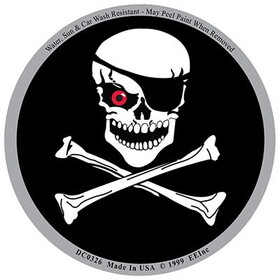 Eagle Emblems DC0326 Sticker-Pirate Flag,Rnd (3-1/2")