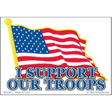 Eagle Emblems DC8002 Sticker-Support Our Troop (Clear Vinyl) (4