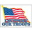Eagle Emblems DC8002 Sticker-Support Our Troop (Clear Vinyl) (4")