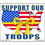 Eagle Emblems DC8004 Sticker-Support Our Troop (Clear Vinyl) (4"X4-3/4")