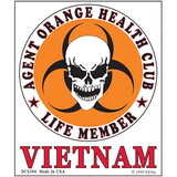 Eagle Emblems DC8304 Sticker-Vietnam, Agent Or (Clear Vinyl) (3-1/4