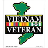 Eagle Emblems DC8316 Sticker-Vietnam Vet Svc (Clear Vinyl), (3-1/2