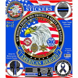 Eagle Emblems DC9011 Sticker-American Hero-Police