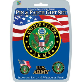Eagle Emblems DIS0003 Gift Set-U.S.Army Symbol (3 Pins & 1 Patch)
