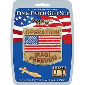 Eagle Emblems DIS0006 Gift Set-Iraqi Freedom (3 Pins & 1 Patch)