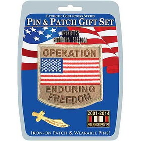 Eagle Emblems DIS0007 Gift Set-Enduring Freedom (3 Pins & 1 Patch)