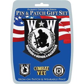 Eagle Emblems DIS0009 Gift Set-Wounded Warrior (3 Pins & 1 Patch)