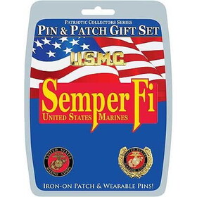 Eagle Emblems DIS0011 Gift Set-U.S.Marines Semper Fi (3 Pins & 1 Patch)