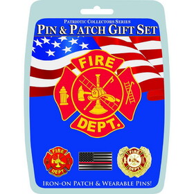 Eagle Emblems DIS0016 Gift Set-Fire Department (3 Pins & 1 Patch)