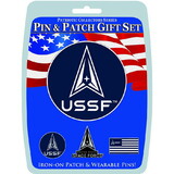 Eagle Emblems DIS0021 Gift Set-Ussf Space Force (3 Pins & 1 Patch)