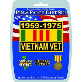 Eagle Emblems DIS0030 Gift Set-Vietnam Veteran (3 Pins & 1 Patch)