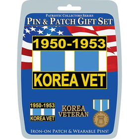 Eagle Emblems DIS0101 Gift Set-Korea War Service (3 Pins & 1 Patch)