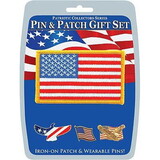 Eagle Emblems DIS0121 Gift Set-Usa Patriotic (Pin & Patch) .