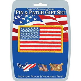 Eagle Emblems DIS0121 Gift Set-Usa Patriotic... (3 Pins & 1 Patch)