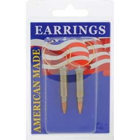 Eagle Emblems ER9601 Earrings-Bullet,17Cal (NICKEL)