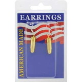 Eagle Emblems ER9645 Earrings-Bullet, 25Cal (Brass)