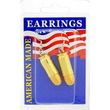 Eagle Emblems ER9646 Earrings-Bullet, 45Cal (Brass)
