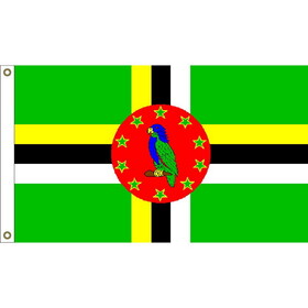 Eagle Emblems F1025 Flag-Dominica (3ft x 5ft)