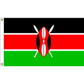 Eagle Emblems F1061 Flag-Kenya (3ft x 5ft)