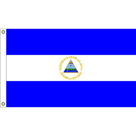 Eagle Emblems F1077 Flag-Nicaragua (3Ftx5Ft) .
