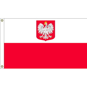 Eagle Emblems F1081 Flag-Poland Civil & State (3Ftx5Ft) .