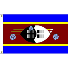 Eagle Emblems F1106 Flag-Swaziland (3Ftx5Ft) .