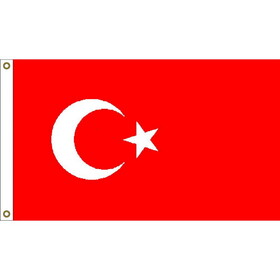 Eagle Emblems F1113 Flag-Turkey (3ft x 5ft)