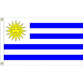 Eagle Emblems F1114 Flag-Uruguay (3ft x 5ft)