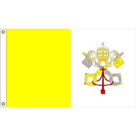 Eagle Emblems F1117 Flag-Vatican (3Ftx5Ft) .