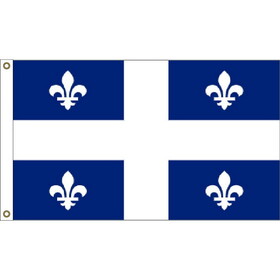 Eagle Emblems F1124 Flag-Canada, Quebec (3Ftx5Ft) .