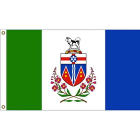 Eagle Emblems F1127 Flag-Canada, Yukon (3Ftx5Ft) .