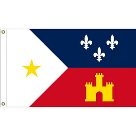 Eagle Emblems F1140 Flag-Acadiana-Louisiana (3Ftx5Ft)