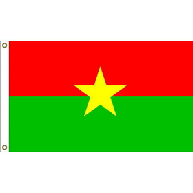 Eagle Emblems F1162 Flag-Burkina Faso (3Ftx5Ft) .
