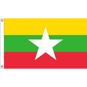 Eagle Emblems F1163 Flag-Myanmar (Old Burma) (3ft x 5ft)