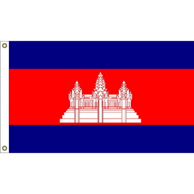 Eagle Emblems F1173 Flag-Cambodia (3Ftx5Ft) .