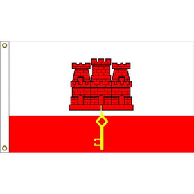 Eagle Emblems F1193 Flag-Gibraltar (3Ftx5Ft) .