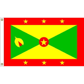 Eagle Emblems F1195 Flag-Grenada (3ft x 5ft)