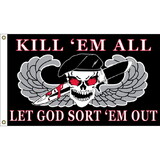 Eagle Emblems F1308 Flag-Kill'Em All (3Ftx5Ft) .