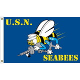Eagle Emblems F1325 Flag-Usn, Seabees (3Ftx5Ft) .