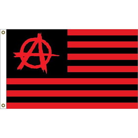 Eagle Emblems F1392 Flag-Anarchy,Usa (3ft x 5ft)