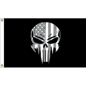 Eagle Emblems F1412 Flag-Sniper Skull (3ft x 5ft)