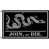 Eagle Emblems F1456 Flag-Join Or Die (3ft x 5ft)