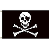 Eagle Emblems F1462 Flag-Pirate Jolly Rogers (3Ftx5Ft) .