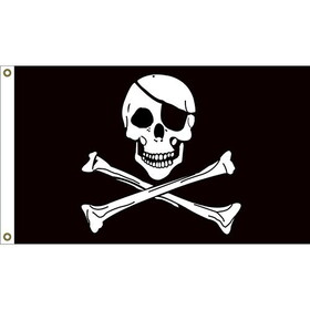Eagle Emblems F1462 Flag-Pirate Jolly Rogers (3ft x 5ft)