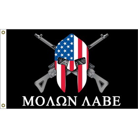 Eagle Emblems F1487 Flag-Molon Labe Rifles (3ft x 5ft)