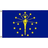 Eagle Emblems F1515 Flag-Indiana (3Ftx5Ft) .