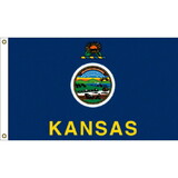 Eagle Emblems F1517 Flag-Kansas (3Ftx5Ft) .